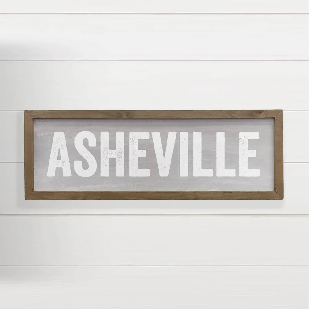 Hangout Home product photo: Personalized Vintage City Sign - Vintage Block Gray Sign