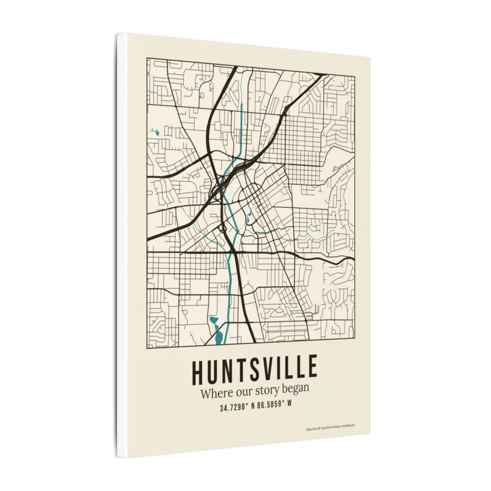 Example: the hometown map canvas, angled view